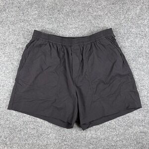 Lululemon Bowline Woven Shorts Mens XL Black 5" Inseam Drawstring Stretch Gym